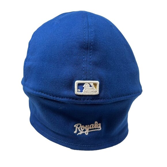 Kansas City Royals New Era 39Thirty Hat Cap Ear Neck Flaps Insulated Trapper MLB - Picture 6 of 13